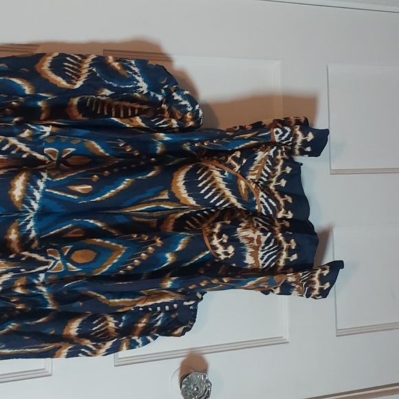 FARM Rio Women's Pineapple Ikat Raglan Sleeve Mini Dress Size Large - Picture 8 of 16